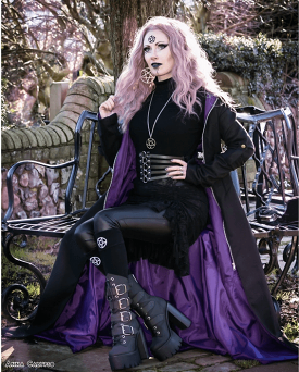 Necessary Evil Purple Lined Selene Coat