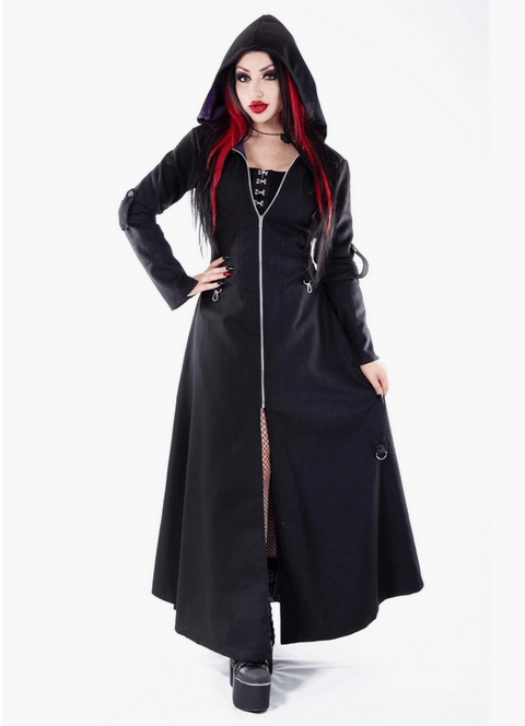 Necessary Evil Purple Lined Selene Coat