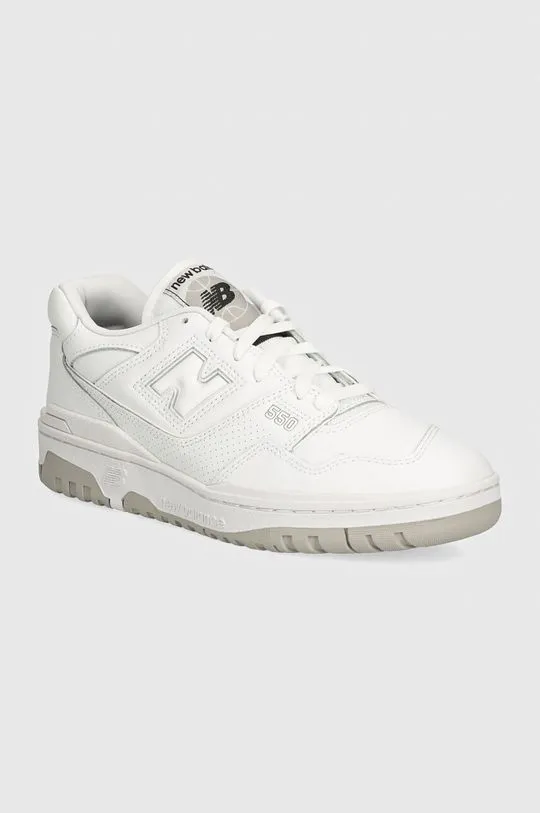 New Balance leather sneakers BB550PB1 white color