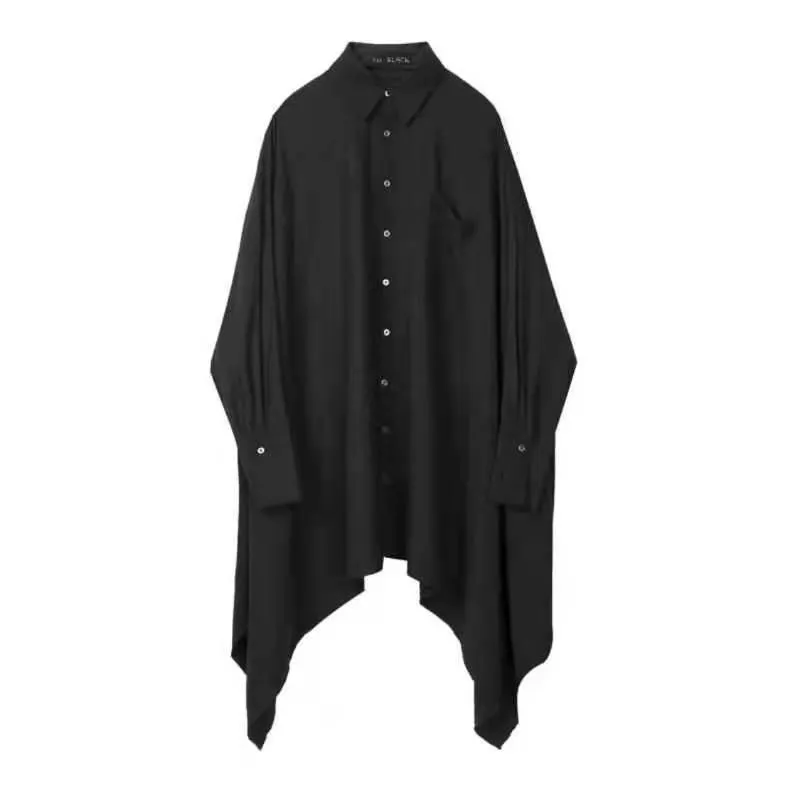 Oversize Gothic Irregular Shirt - Handsome and Loose with Long Sleeves