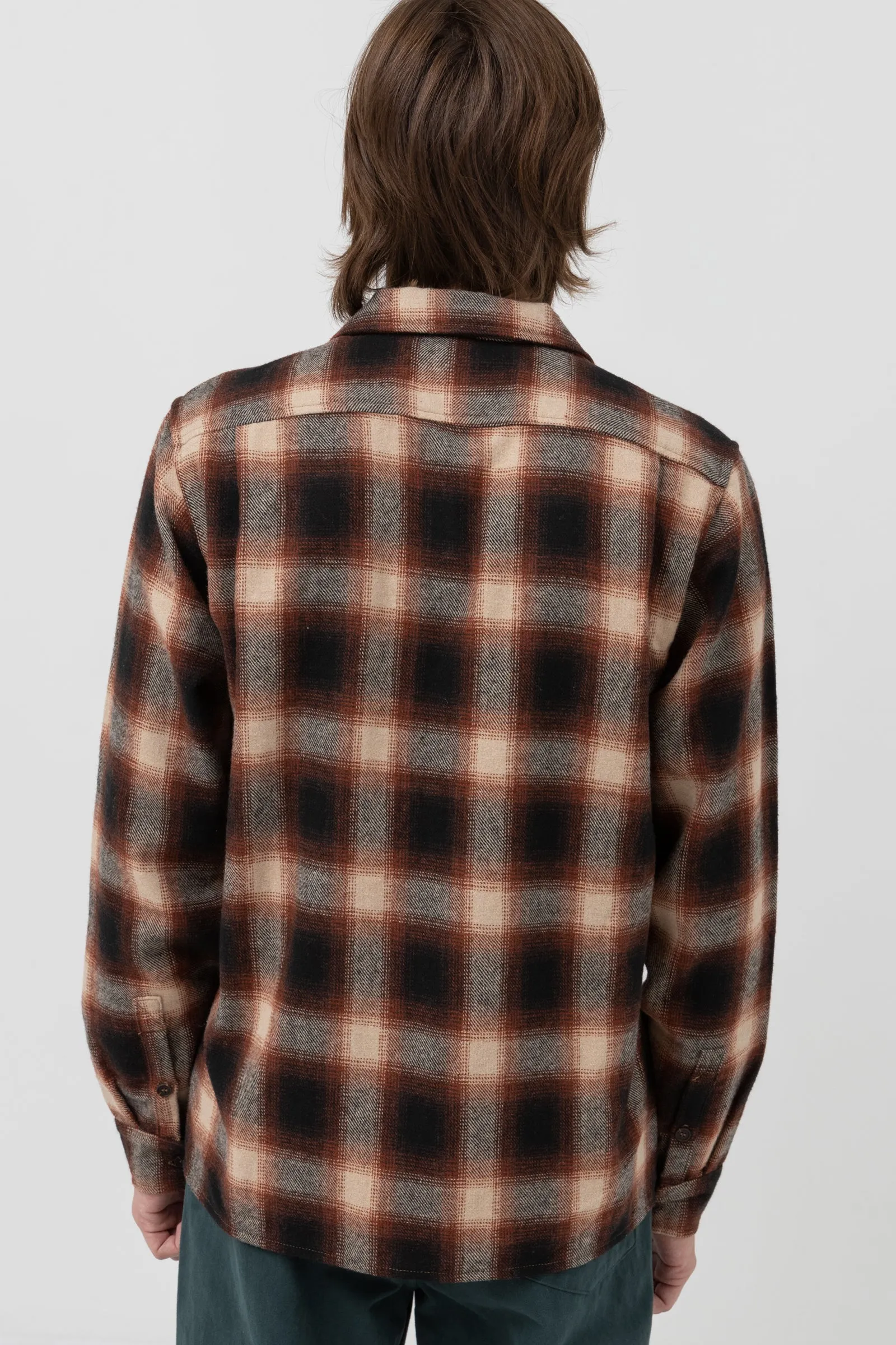 Plaid Ls Flannel Rust