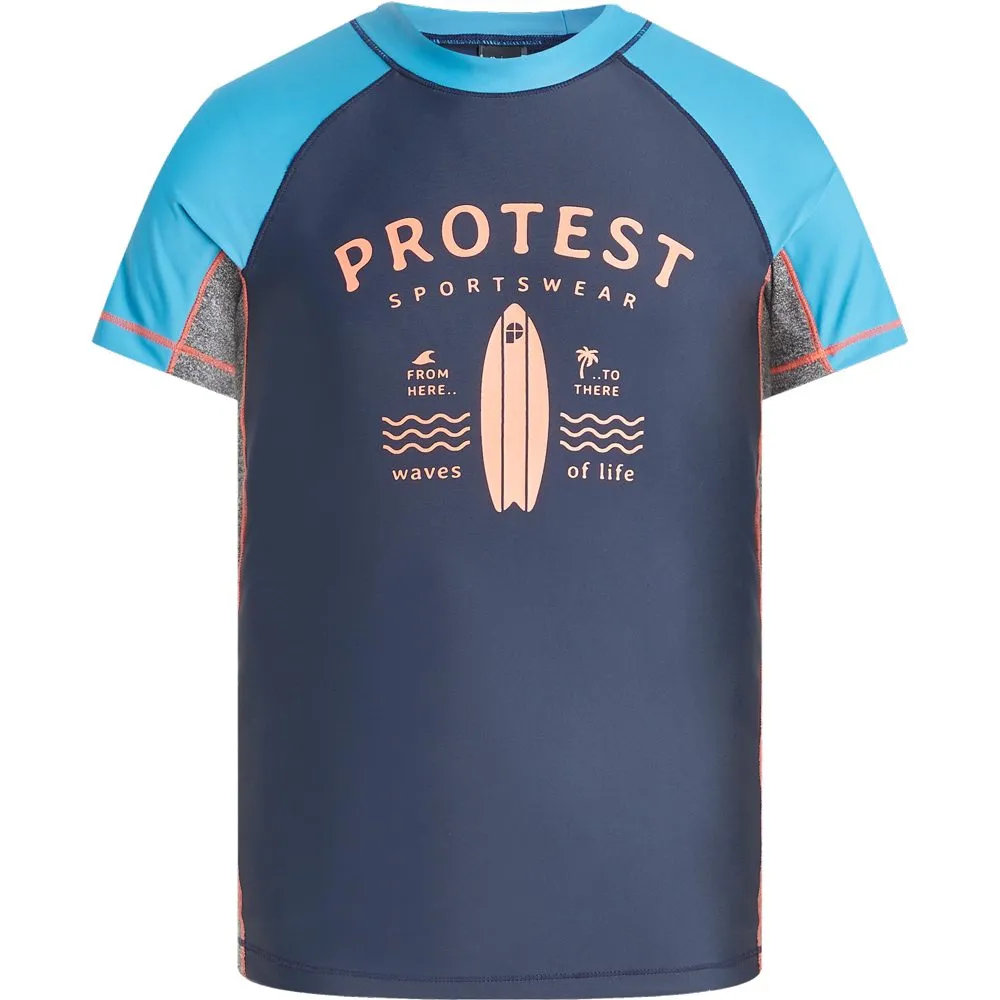 Protest - Akino JR Rashguard Boys night skyblue