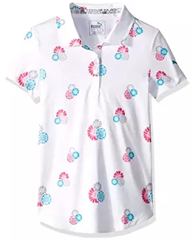 Puma Junior Girls Blossom Golf Polo