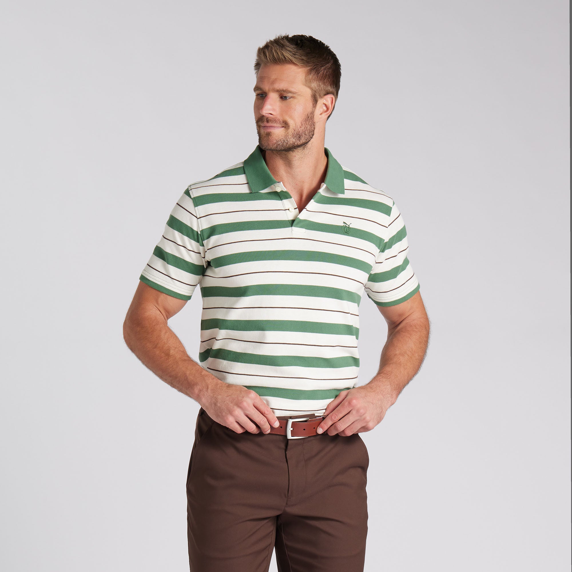 Puma x Quiet Golf Sunday Stripe Golf Polo