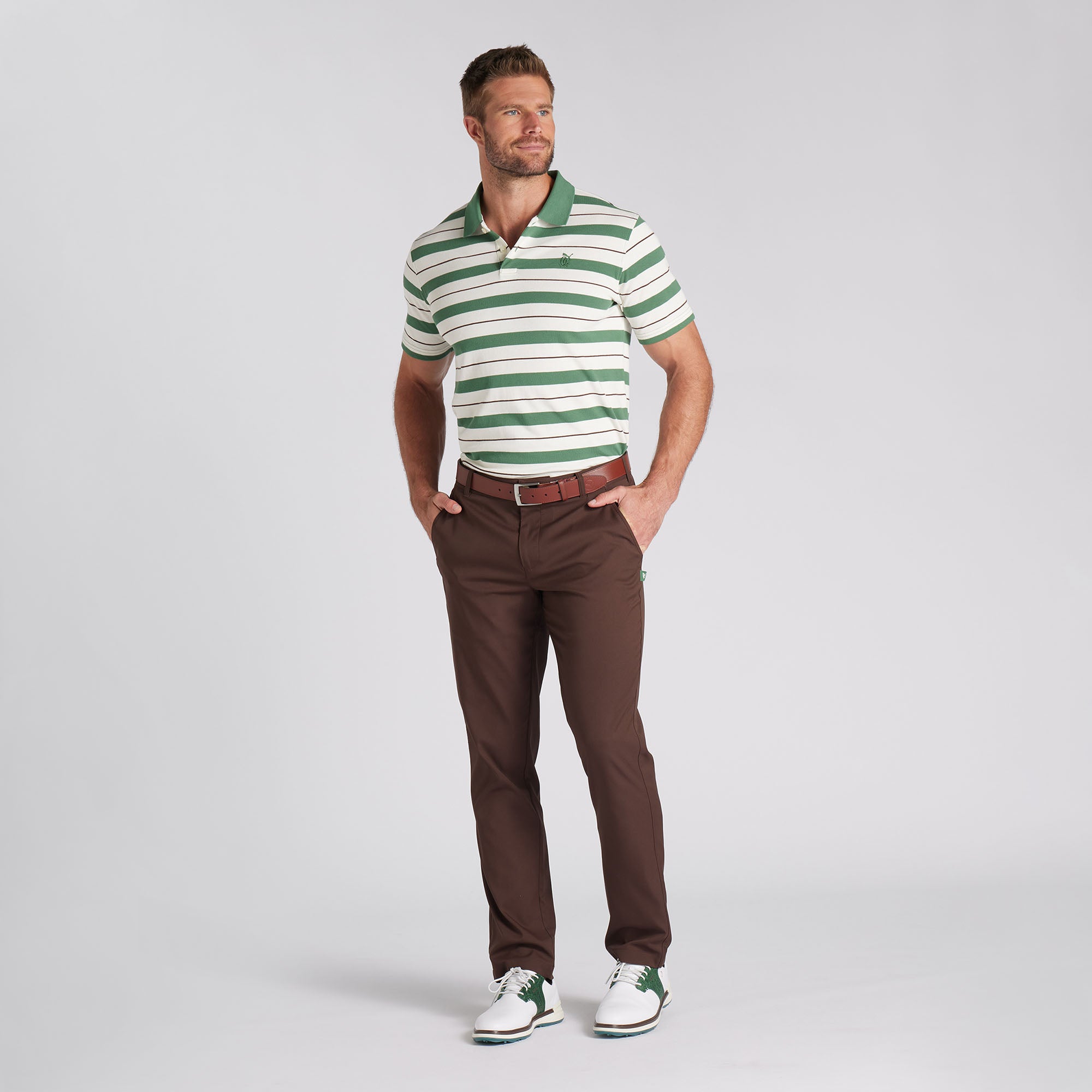 Puma x Quiet Golf Sunday Stripe Golf Polo