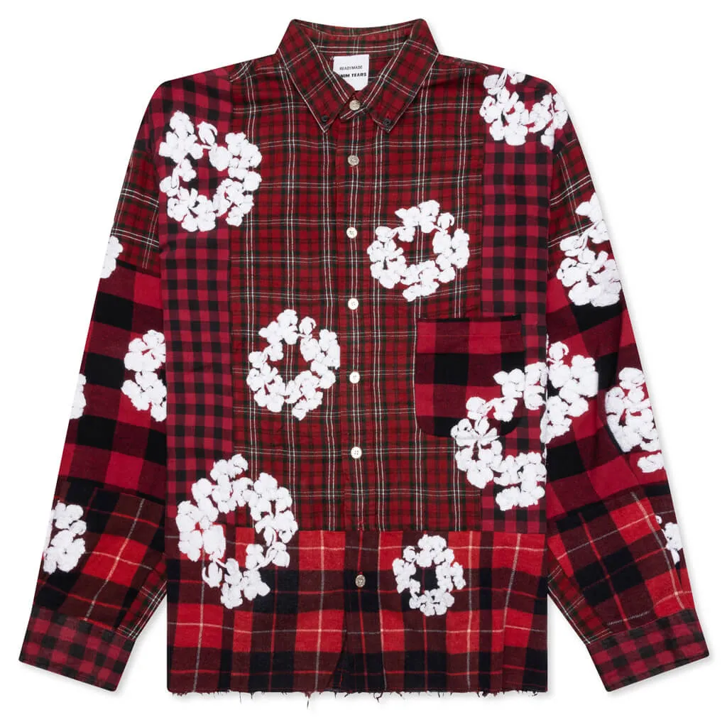 Readymade x Denim Tears Check LS Shirt - Red