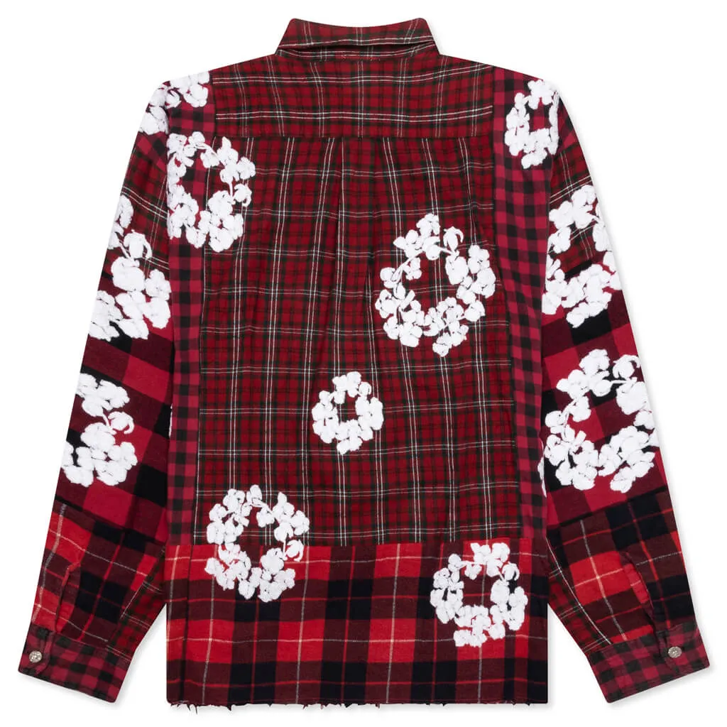 Readymade x Denim Tears Check LS Shirt - Red