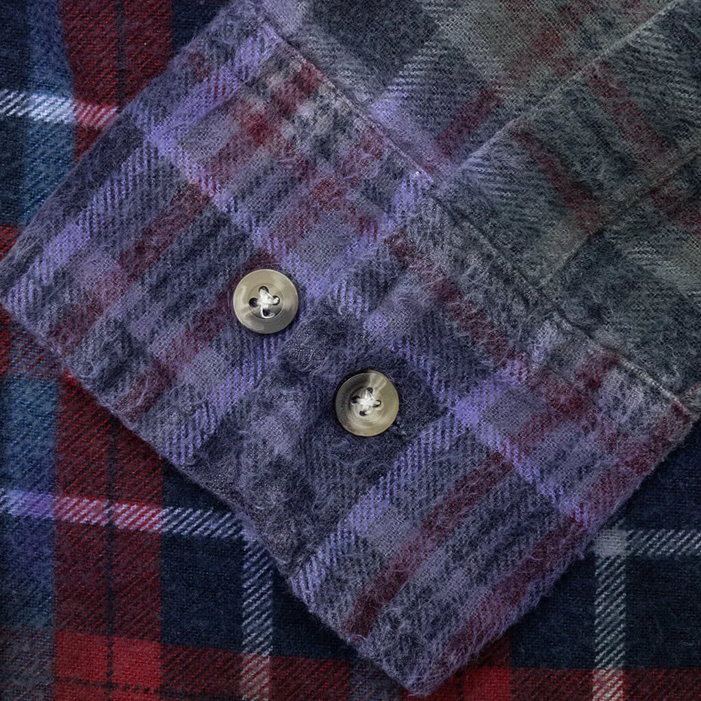 Rebuild 7 Cut Flannel Shirt  - Multi/ Tie Dye