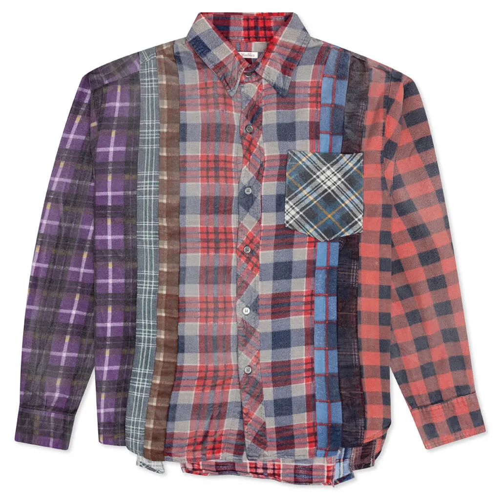 Rebuild by Flannel Shirt 7 Cuts Shirt / Reflection - Red/Grey