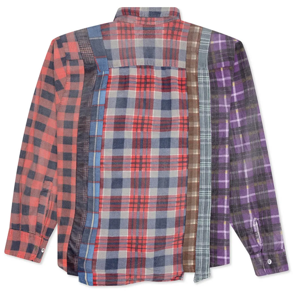 Rebuild by Flannel Shirt 7 Cuts Shirt / Reflection - Red/Grey