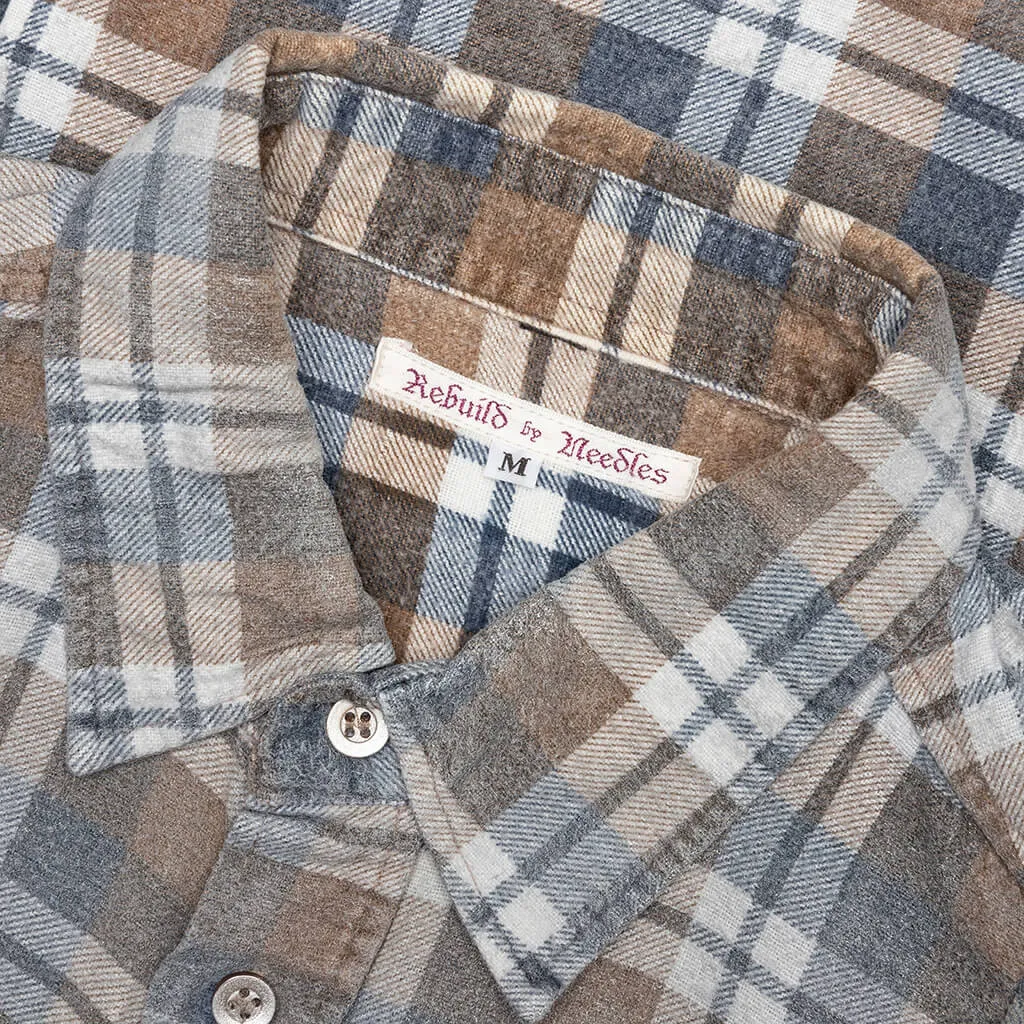 Rebuild by Flannel Shirt 7 Cuts Shirt / Reflection - Rural Brown