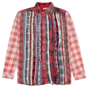 Rebuild Flannel Wide Ribbon Shirt Reflection - Red/Black