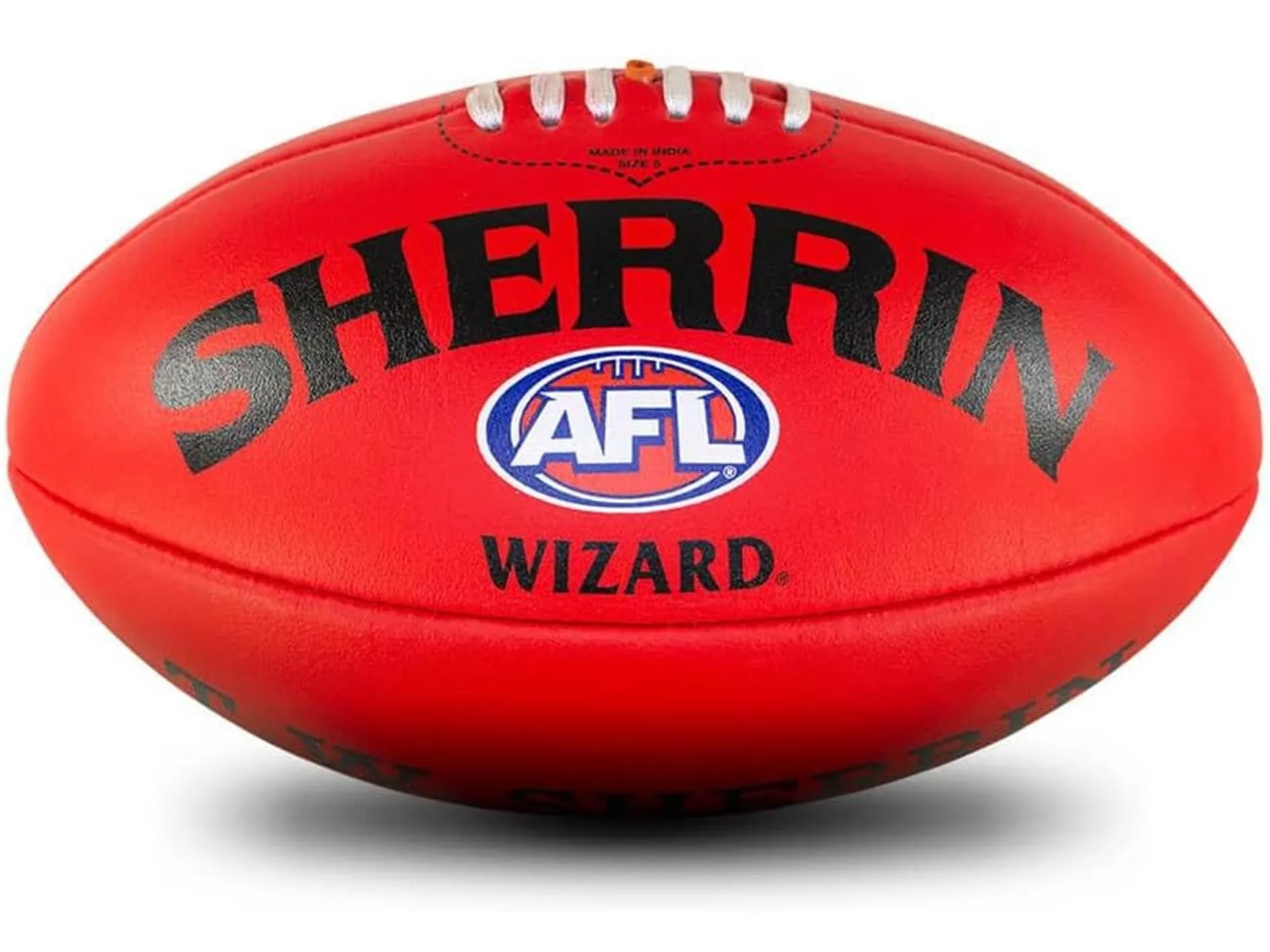 Sherrin Wizard Leather Football  RED