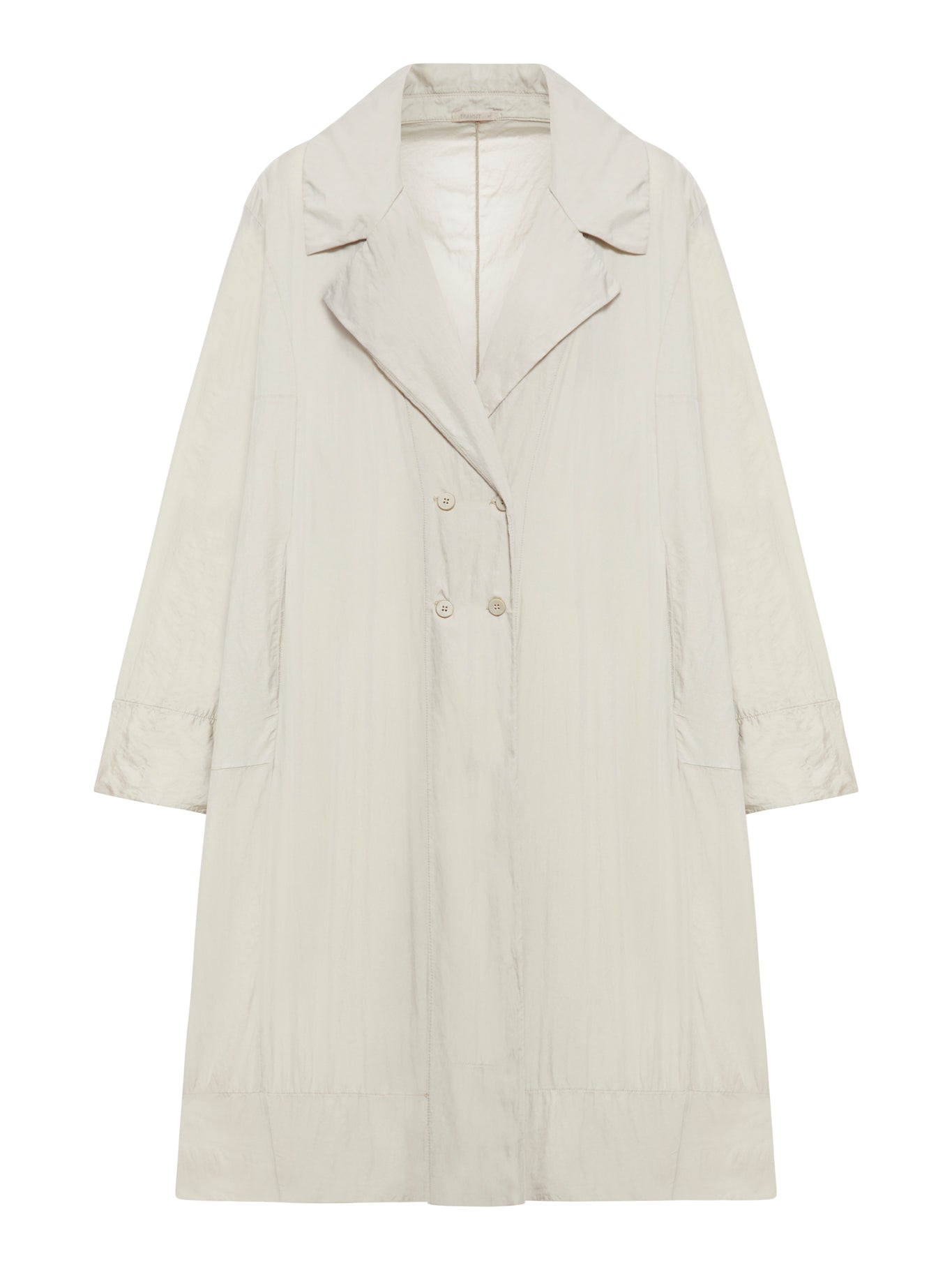 silk blend trench coat