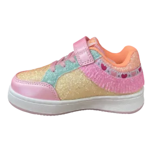 Sneakers  da bambina frangetta mix - pan di zucchero giallo/rosa Cod: LKAA8090