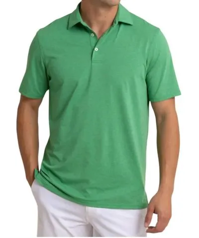 Southern Tide Performance Polo In Heather Kelly Green