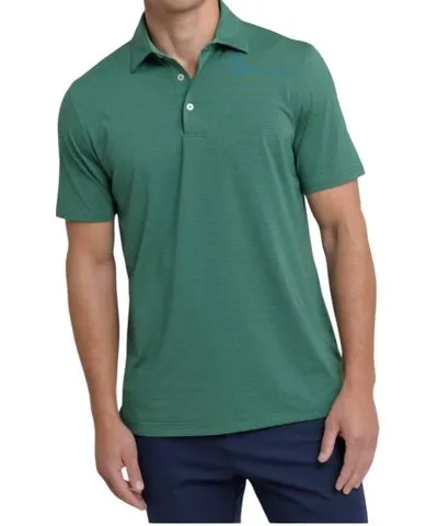 Southern Tide Striped Polo In Fir