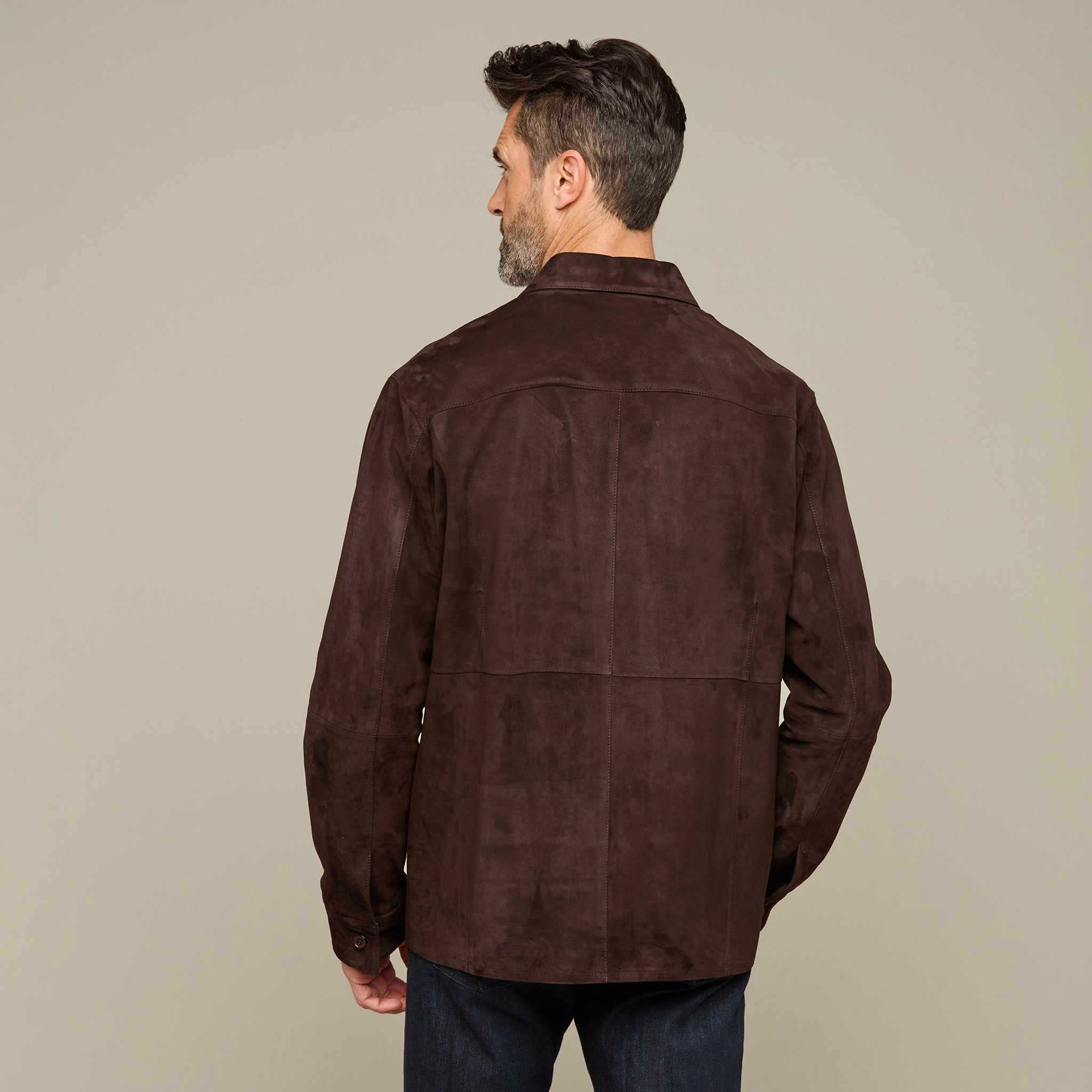 Suede Shacket :: Chocolate