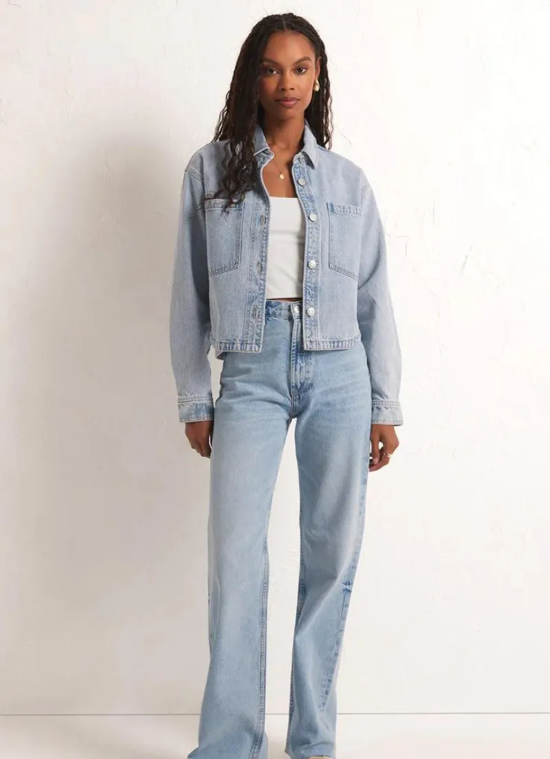 Sun Cropped Denim Jacket