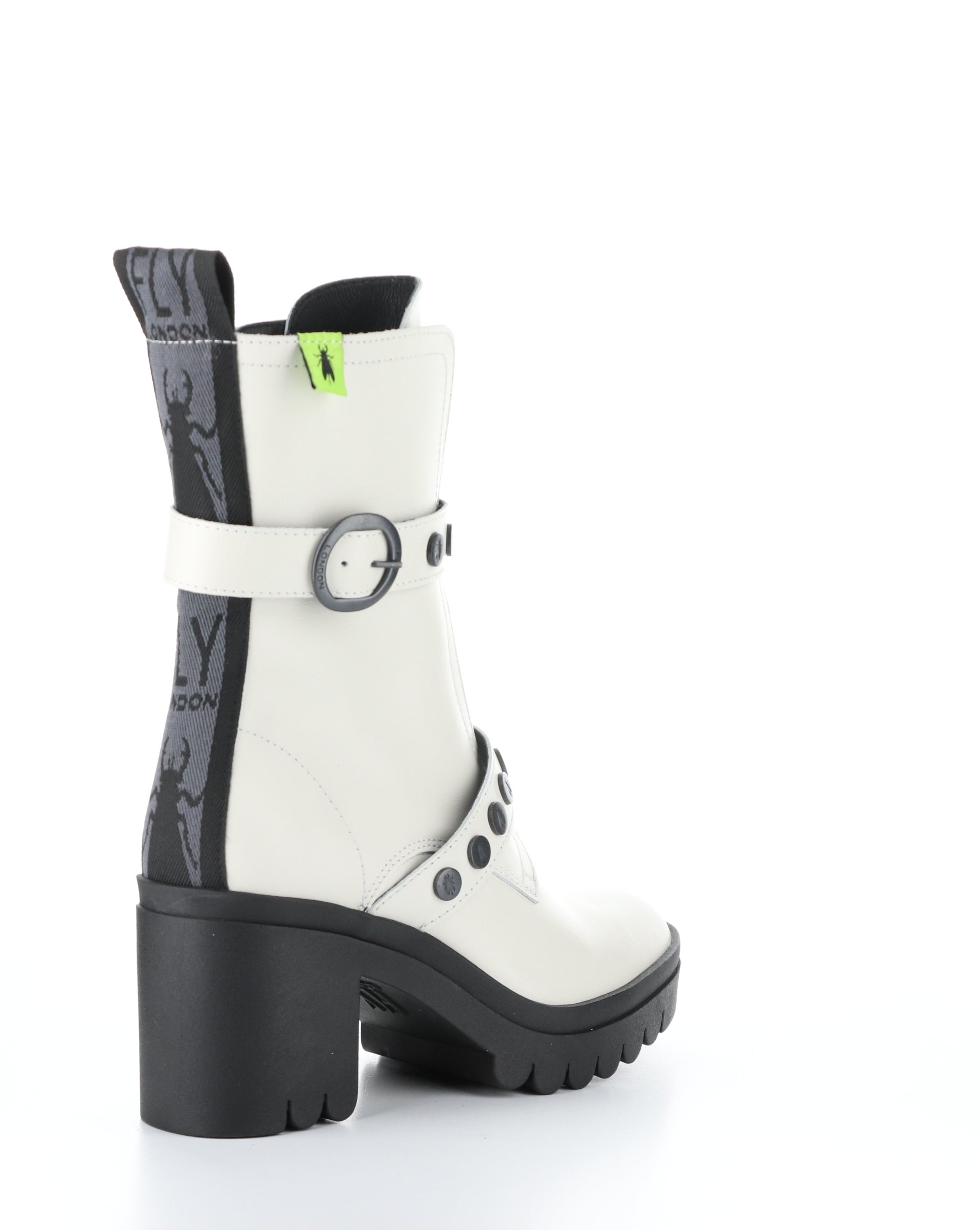 TAMA888FLY 001 OFF WHITE Round Toe Boots