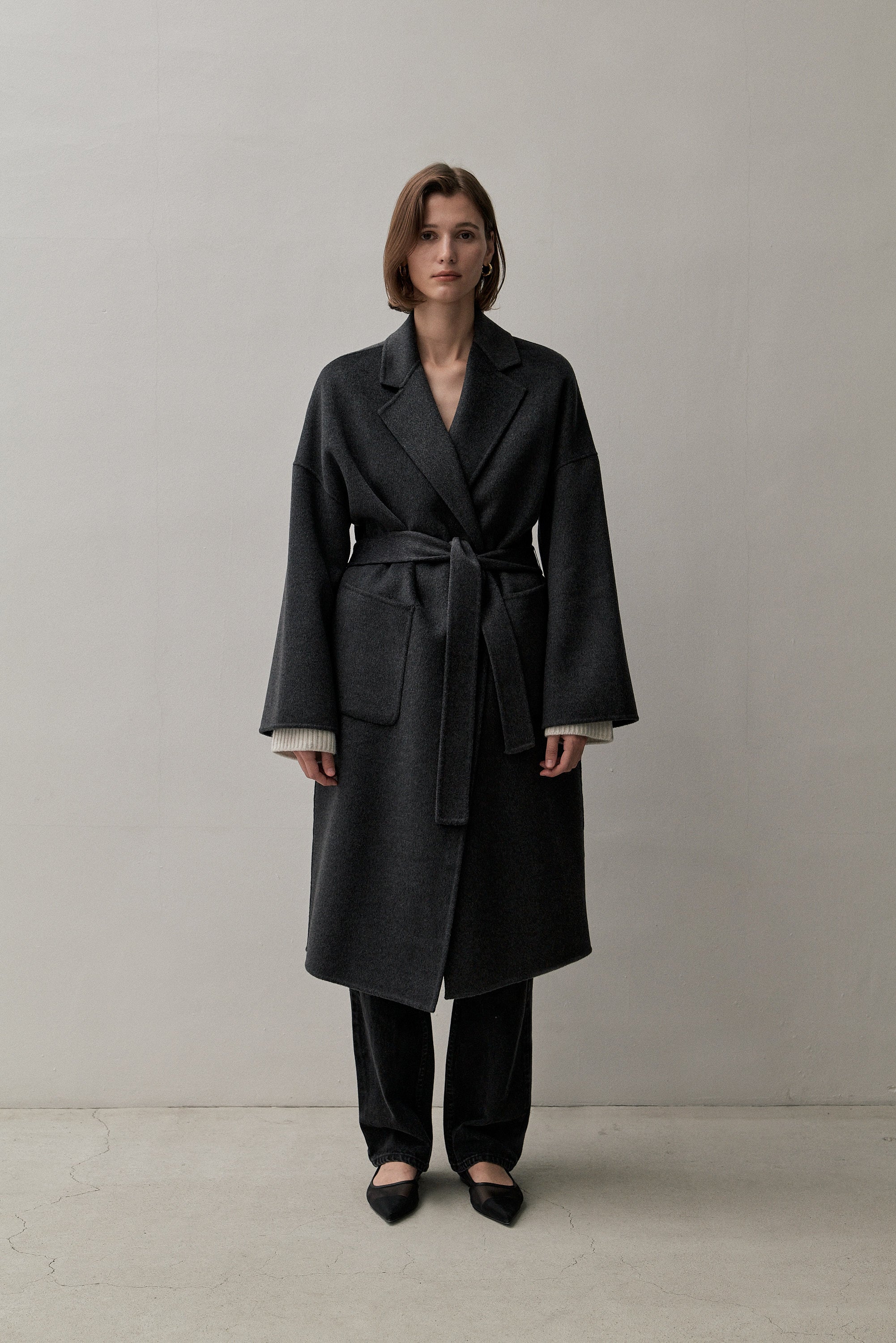 THE BOYFRIEND COAT - CHARCOAL