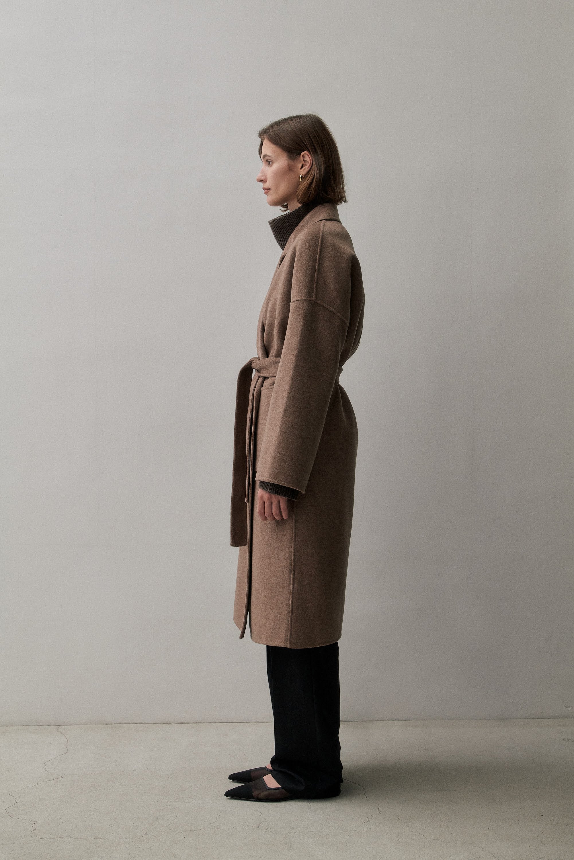 THE BOYFRIEND COAT - CHOCOLATE MELANGE