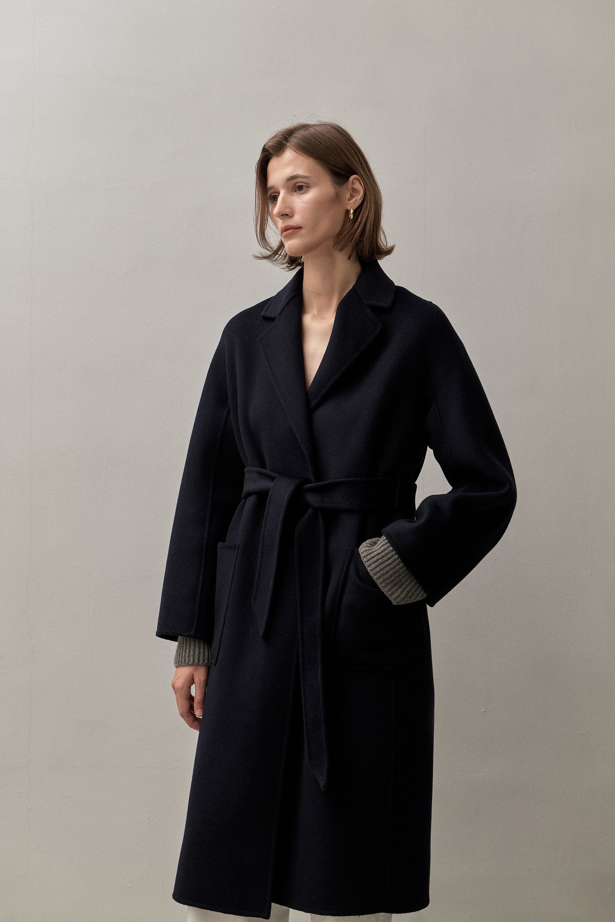 THE BOYFRIEND COAT - NAVY