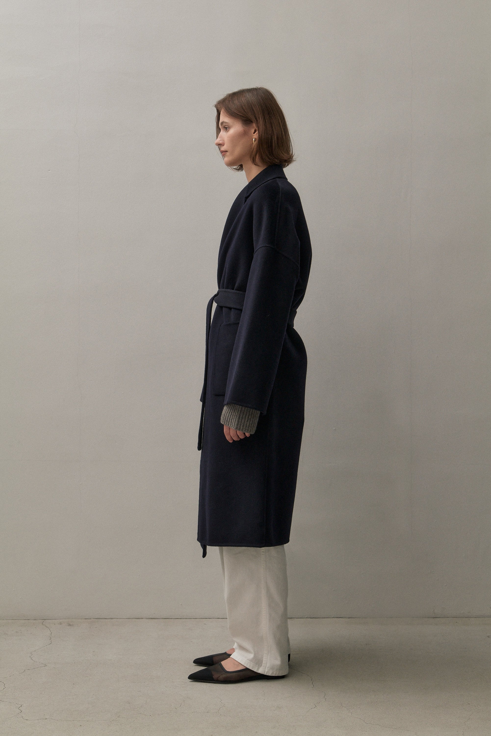 THE BOYFRIEND COAT - NAVY