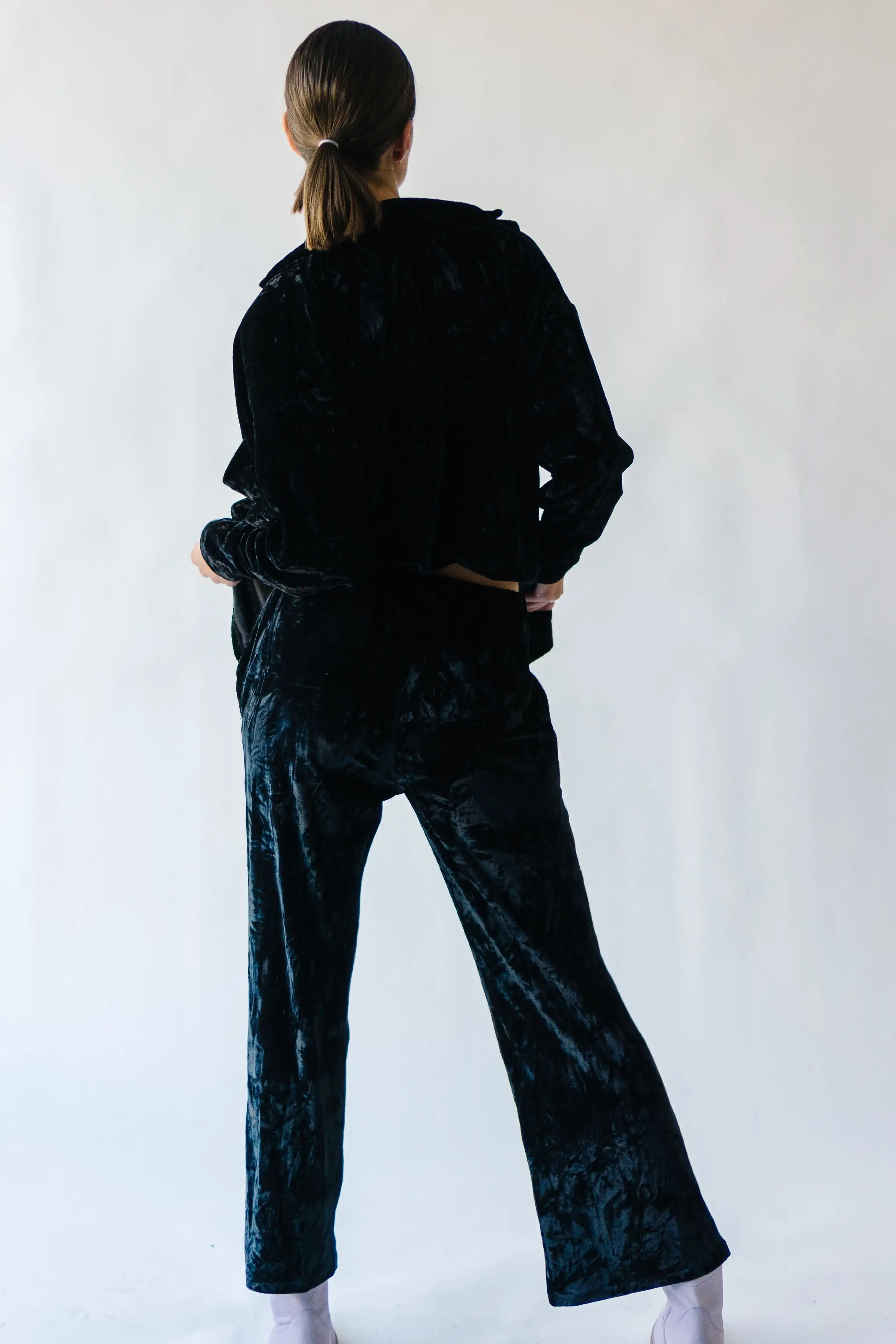 The Hannon Velvet Pants in Black