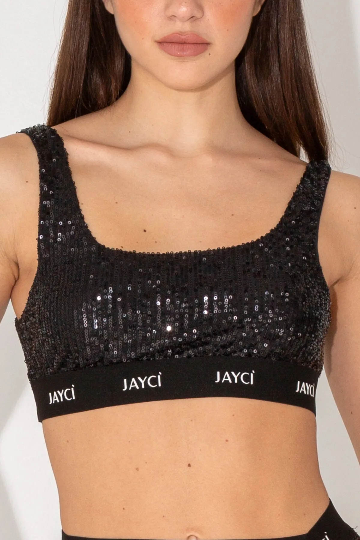 Top crop in paillettes