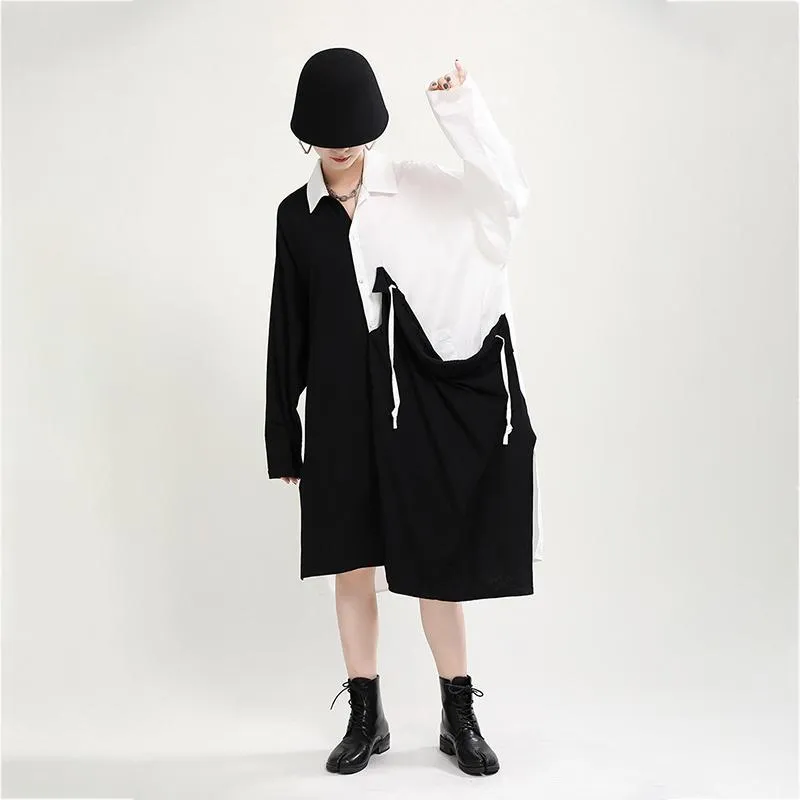 Tozen Long Sleeve Oversized Shirt Dress