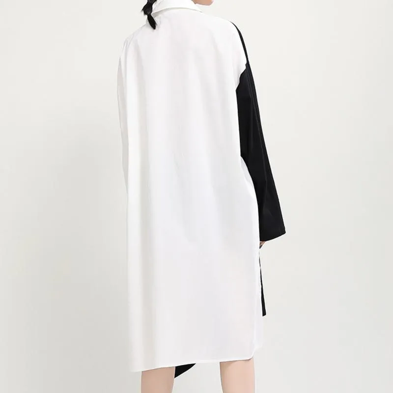 Tozen Long Sleeve Oversized Shirt Dress