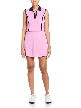 Womens Color Block Golf Polo Dress