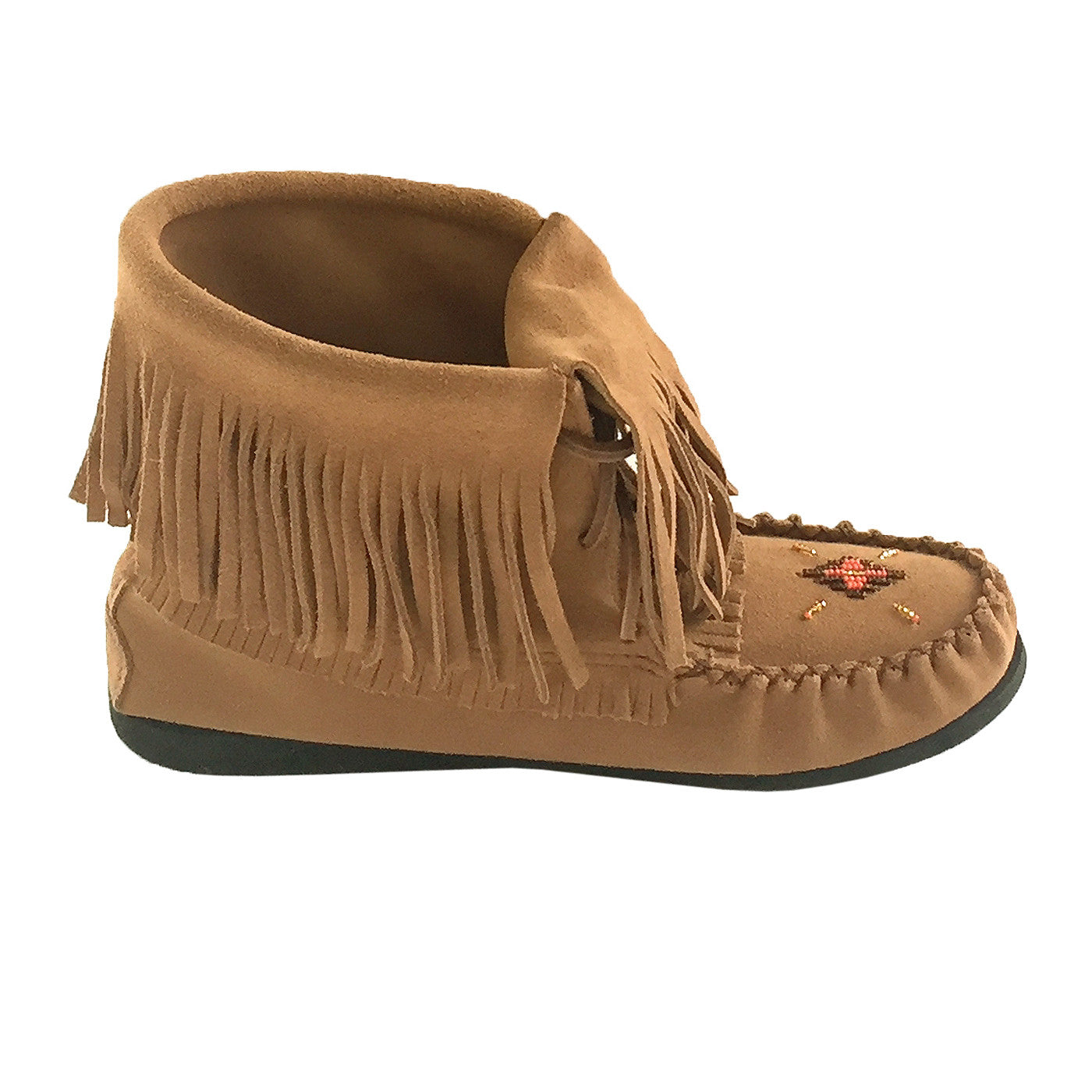 Women's Moka Suede Fringed Moccasin Boots