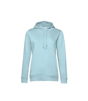 Womens/ladies organic hoodie duck egg blue B&C