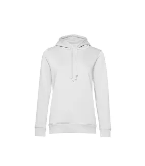 Womens/ladies organic hoodie white B&C